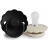Frigg Dvojbalenie cumlíkov frigg daisy cream/ jet black, 0-6m, silikón