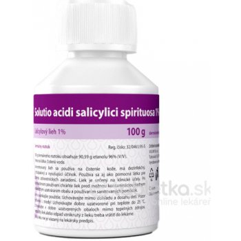 Solutio acidi salicylici spirituosa 1% sol.der.1 x 100 g od 1,98 € -  Heureka.sk