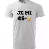Je mi 50 pivo - Klasické pánske tričko vyššej gramáže - 4XL ( Svetlosivý melír )