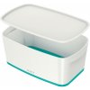 Leitz Úložný box s vekom MyBox, veľkosť S biela/ľadovo modrá