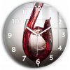Nástenné hodiny Wallfluente červené 30cm