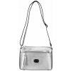 WENDY dámska crossbody koženková kabelka Strieborná