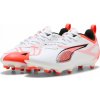 PUMA ULTRA 5 PLAY FG/AG KOPAČKY DĚTSKÉ - Bílá, Oranžová, Černá - veľkosť 28 eur