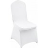 50ks krytov na stoličky Svadobné spandexové biele kryty na stoličky Stretch Fabric Odnímateľné umývateľné ochranné kryty na svadby bankety (ploché, 50ks)