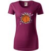 Basketbal lopta v triku - Dámske tričko z organickej bavlny Origin (GOTS) - M ( Fuchsiová )