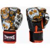 Boxerské rukavice Twins Special Fancy FBGVL3-53 Skull orange/black
