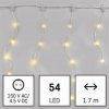 Vianočné osvetlenie EMOS 54 LED drop reťaz – cencúle, 1,7 m, vonkajšie aj vnútorné, teplá biela (D3CW01)
