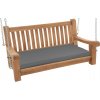 Hojdacia lavica Joyce s podsedákom 120 cm + teak, tmavosivá