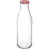 Sklenená fľaša na šťavu Gastro 500 ml, viečko dekór káry, 6 ks