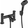 Hansgrohe Vernis Blend - 2-otvorová batéria na okraj vane s prepínacím ventilom a ručnou sprchou Vernis Blend Vario, čierna matná 71461670