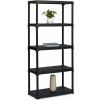 Mamutex Plastový regál 1760x900x400 mm 5 políc čierny
