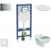 Geberit Duofix - Set predstenovej inštalácie, WC Alpha s doskou, tlačidlo Sigma01, lesklý chróm SANI11CD1104
