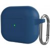 AppleKing silikónový ochranný obal s karabínou pre AirPods 3 - tmavomodrý - možnosť vrátiť tovar ZADARMO do 30tich dní