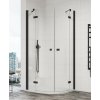 SANSWISS ANNEA BLACK ANR 90cm sprchový kút štvrťkruhový, rádius 55cm, profil čierny, sklo číre, ANR550900607