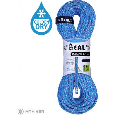 BEAL Ice Line Unicore golden dry lano 8.1 mm, emerald 60 m