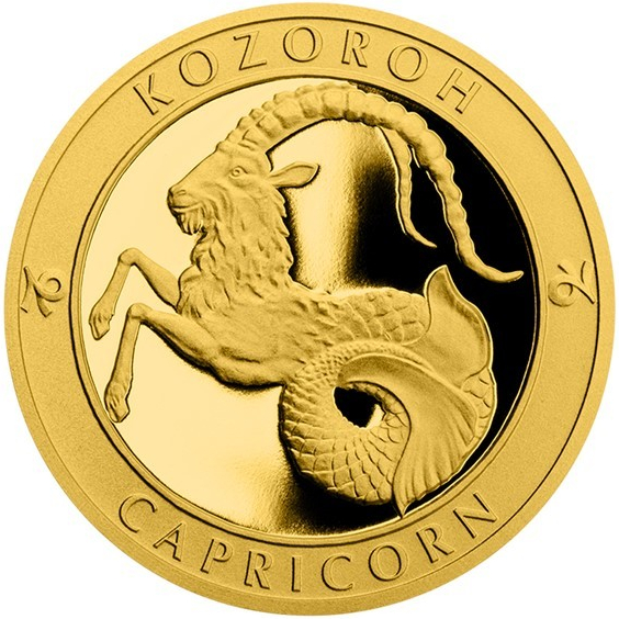 Česká mincovna Zlatý dukát Znamenie zverokruhu s venovaním Kozorožec proof 3,49 g