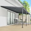 Zahradní hliníková pergola s polykarbonátem 6 x 3 m Goleto 6000G šedá