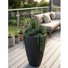 Prosperplast Kvetináč na terasu LATIA TLRO40H 40x58cm, čierny granit