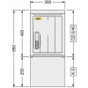 SFOS prístrojová prázdna skriňa OZ-0/40 + K-0, 300x650x245mm