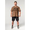 Pánske tričko Nebbia Washed-off Oversized T-shirt HERITAGE Light Brown M