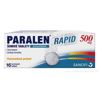 PARALEN RAPID 500 mg Pomarančová príchuť tbl eff (tuba PP) 1x16 ks