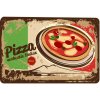Ceduľa Restaurant Menu Pizza Vintage style 30cm x 20cm Plechová tabuľa