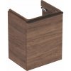 Geberit Skrinka pod malé umývadlo Geberit Smyle Square, s jednými dvierkami: 49.2x61.7x40.6cm, Orech hickory, Šírka umývadla=50cm, Dvierka=Závesy vľavo 500.364.JR.1