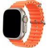 eses Oceánsky silikónový vrúbkovaný remienok pre Apple Watch 42 mm/44 mm/45 mm/46 mm/49 mm Farebný variant: oranžová