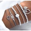 B-TOP Set boho náramkov s korálkami a príveskami - 5 ks
