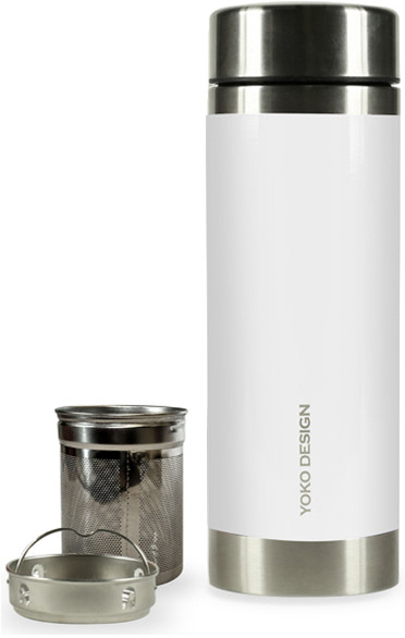 Yoko Design termoska se sítky na louhování čaje 350 ml biela