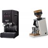 Gaggia New Classic E24 BC, black + Eureka Mignon Single Dose, White & Oak