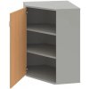 Policová skriňa Strong L, 80x115,2x40 cm, buk/sivá