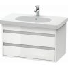 DURAVIT Ketho závesná skrinka pod umývadlo, 2 zásuvky, 800 x 455 x 480 mm, biela vysoký lesk, KT664702222