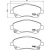BREMBO Sada brzdových platničiek kotúčovej brzdy P83046