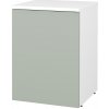 Dreja Nízka kúpeľňová skrinka FLOOR SND 40 - L01 Biela vysoký lesk / L20 Mint Grey vysoký lesk / Levé