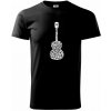 Gitara - názvy hudobných štýlov - Klasické pánske tričko vyššej gramáže - XL ( Čierna )