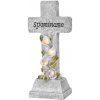 Dekorácia MagicHome, Kríž, LED, polyresin, na hrob, solar, 15x9,5x32 cm