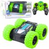 Kaskadérske RC auto 2,4 GHz so svetlami a otočkami 360° – zelené