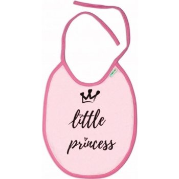 Baby Nellys nepromokavý podbradník veľký Little princess ružová