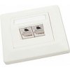 Zásuvka Solarix CAT5E STP 2 x RJ45 pod omítku bílá 23100092