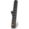 Acar S8 5m kabel, 8 zásuvek, přepěťová ochrana, černá ppacars8-5black