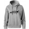Karate Evolúcia - kop - Oversized mikina dámská Moon - kratšia + širšia - XL ( Tmavosivý melír )