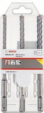 BOSCH Súprava vrtákov SDS-plus-5x, 4 brity, 3 ks