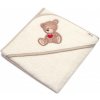 Baby Nellys Froté osuška s kapucňou, 80x80cm Sweet dreams by TEDDY - ecru