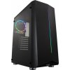 FSP / Fortron ATX Midi Tower CMT151 Black, priehľadná bočnice, 1 x A. RGB LED 120 mm ventilátor POC0000110