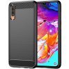 Techsuit Carbon Silicone kryt na Samsung Galaxy A70 / A70s – čierny