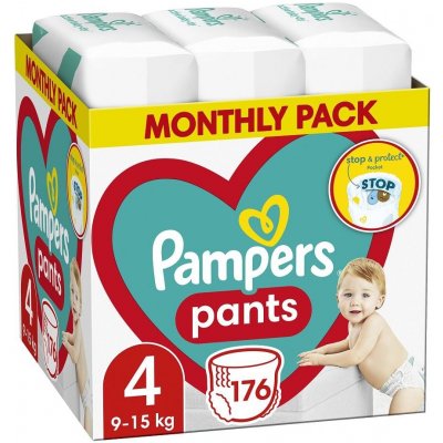 PAMPERS Active Baby-Dry Pants Nohavičky plienkové jednorazové 4 (9-15 kg) 176 ks - MESAČNÁ ZÁSOBA 81748890
