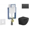 Geberit Kombifix - Set predstenovej inštalácie, klozetu Oudee a dosky softclose, tlačidlo Sigma20, čierna lesk/čierna mat SANI15CA5506