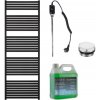 CERANO - Kúpeľňový elektrický radiátorový set Vincenzo - 600W - čierna matná - 1690x600 mm CER-680531