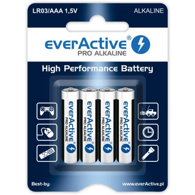 everActive AAA alkalická 1250 mAh 4ks LR034BLPA